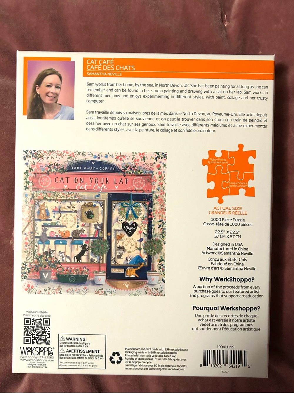 Werkshoppe Cat Cafe 1000 Piece Jigsaw Puzzle - Picture 2 of 3